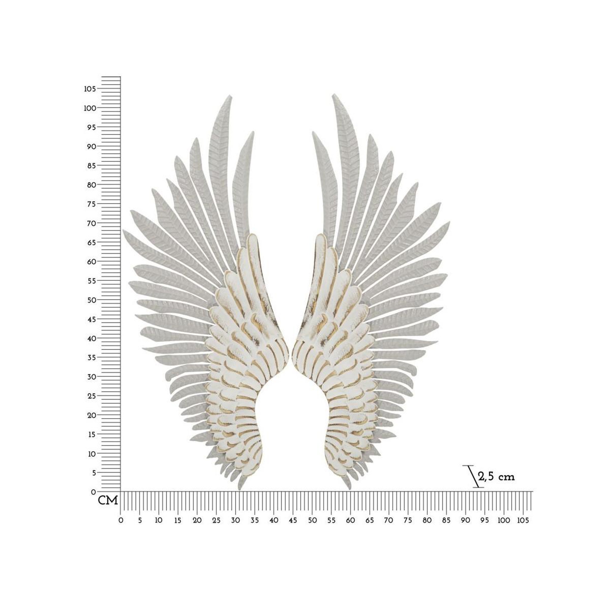 Voir la diapositive 6 : Paris Prix Paire d'ailes en métal  natural  104cm blanc lavé