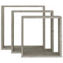 Voir la diapositive 4 : VIDAXL Etageres murales sous forme de cube 3 pcs Gris beton