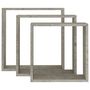 Voir la diapositive 4 : VIDAXL Etageres murales sous forme de cube 3 pcs Gris beton