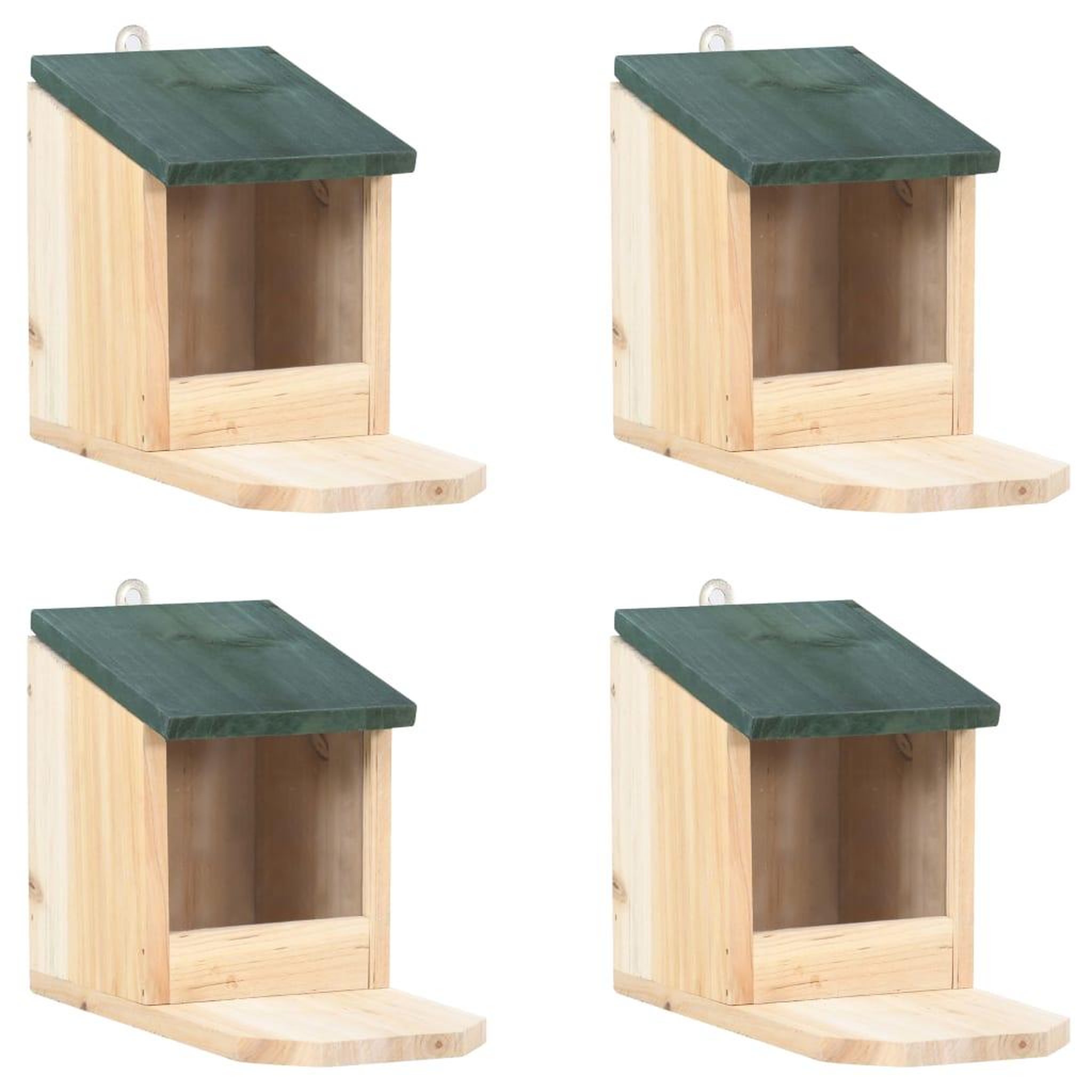 VIDAXL Maisons pour ecureuils 4 pcs bois de sapin