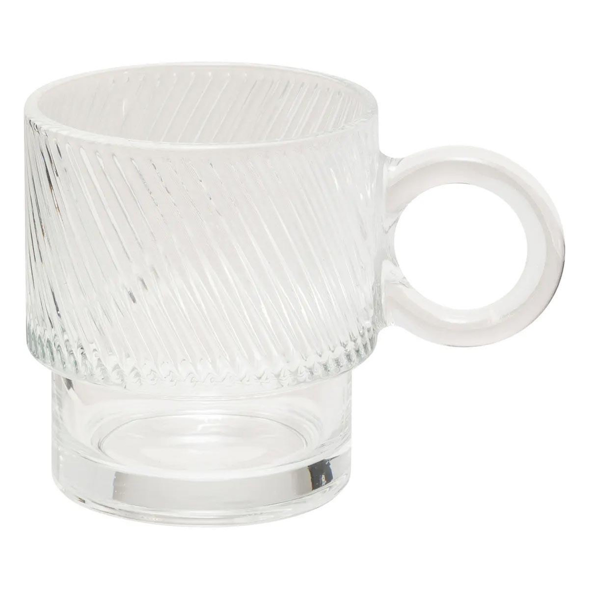 Voir la diapositive 2 : SECRET DE GOURMET Lot de 6 mugs en verre  lorène  30cl transparent