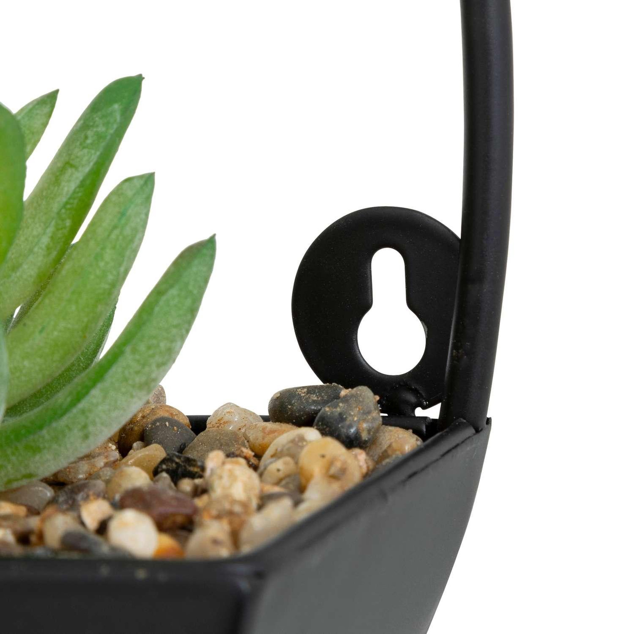 Voir la diapositive 4 : ATMOSPHERA Plante à suspendre avec pot en métal - noir