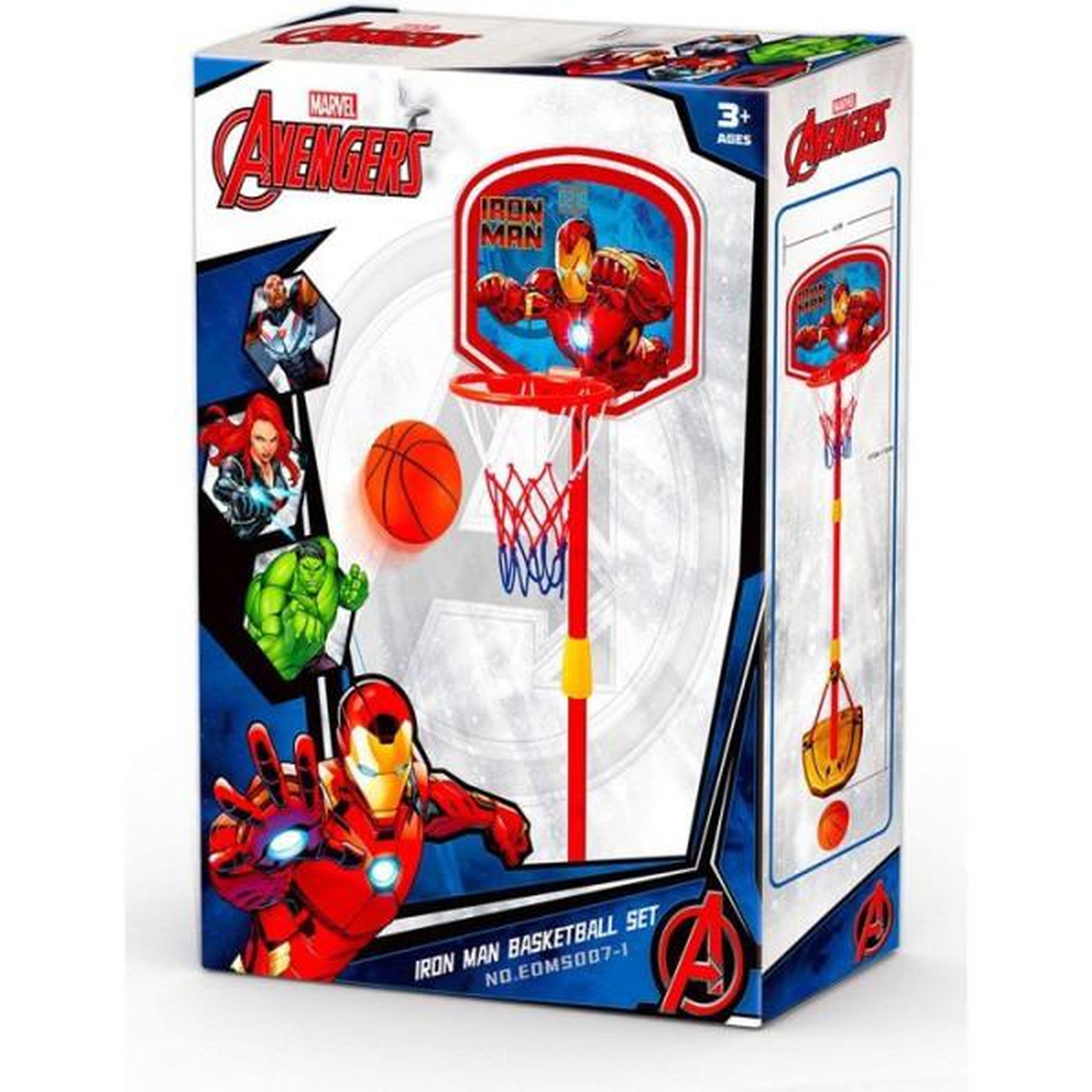 Voir la diapositive 2 : Marvel Panier de basket - marvel - iron man - réglable avec sons et lumieres - 100-160 cm