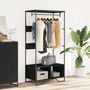Voir la diapositive 3 : VIDAXL Armoire noir 90x50x180 cm bois d'ingénierie