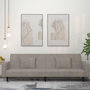 Voir la diapositive 1 : VIDAXL Canape-lit a 2 places avec deux oreillers Gris clair Velours