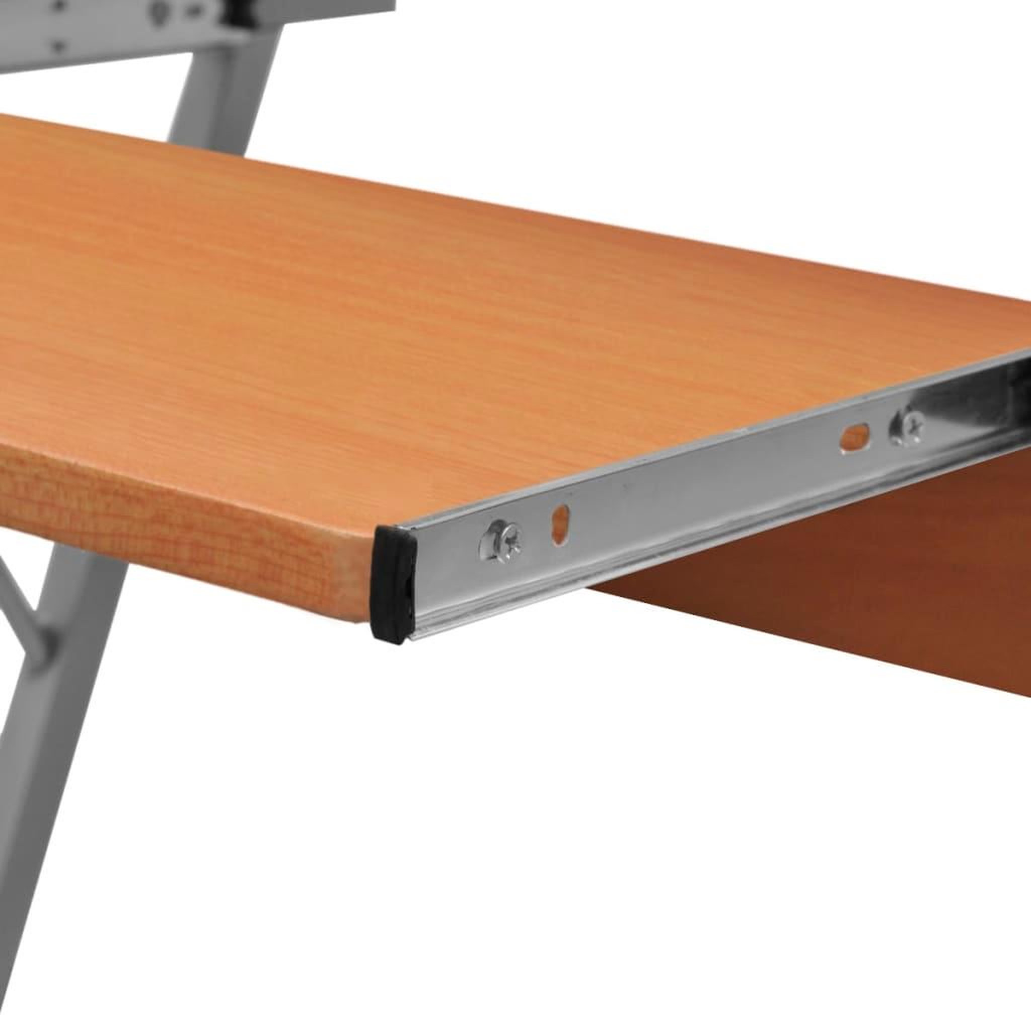 Voir la diapositive 3 : VIDAXL Bureau d'ordinateur avec plateau a clavier coulissant Marron