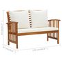 Voir la diapositive 6 : VIDAXL Salon de jardin 3 pcs avec coussins Bois d'acacia massif
