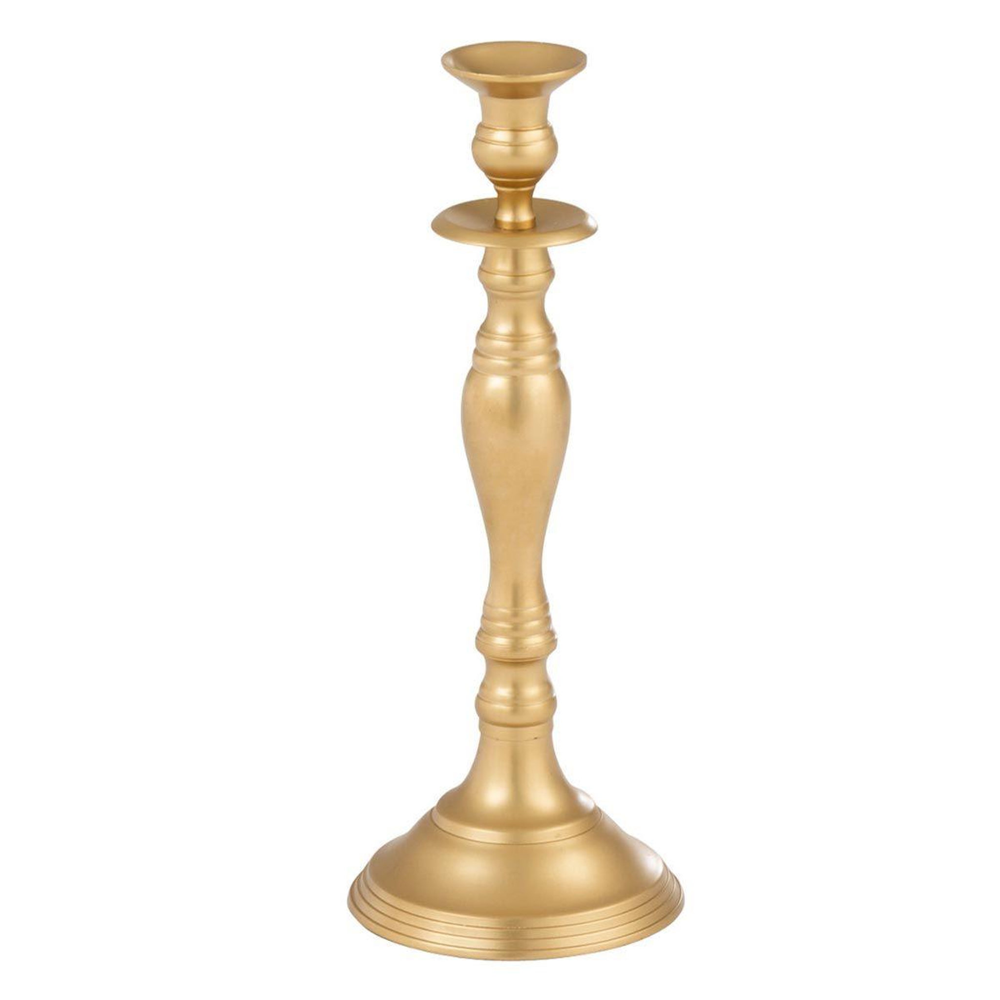 J-LINE Bougeoir design  classique mat  33cm or