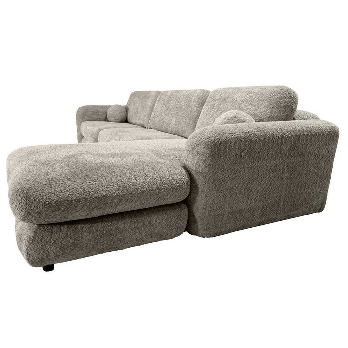 LISA DESIGN Rachel - canapé d'angle droit 4 places en tissu bouclette