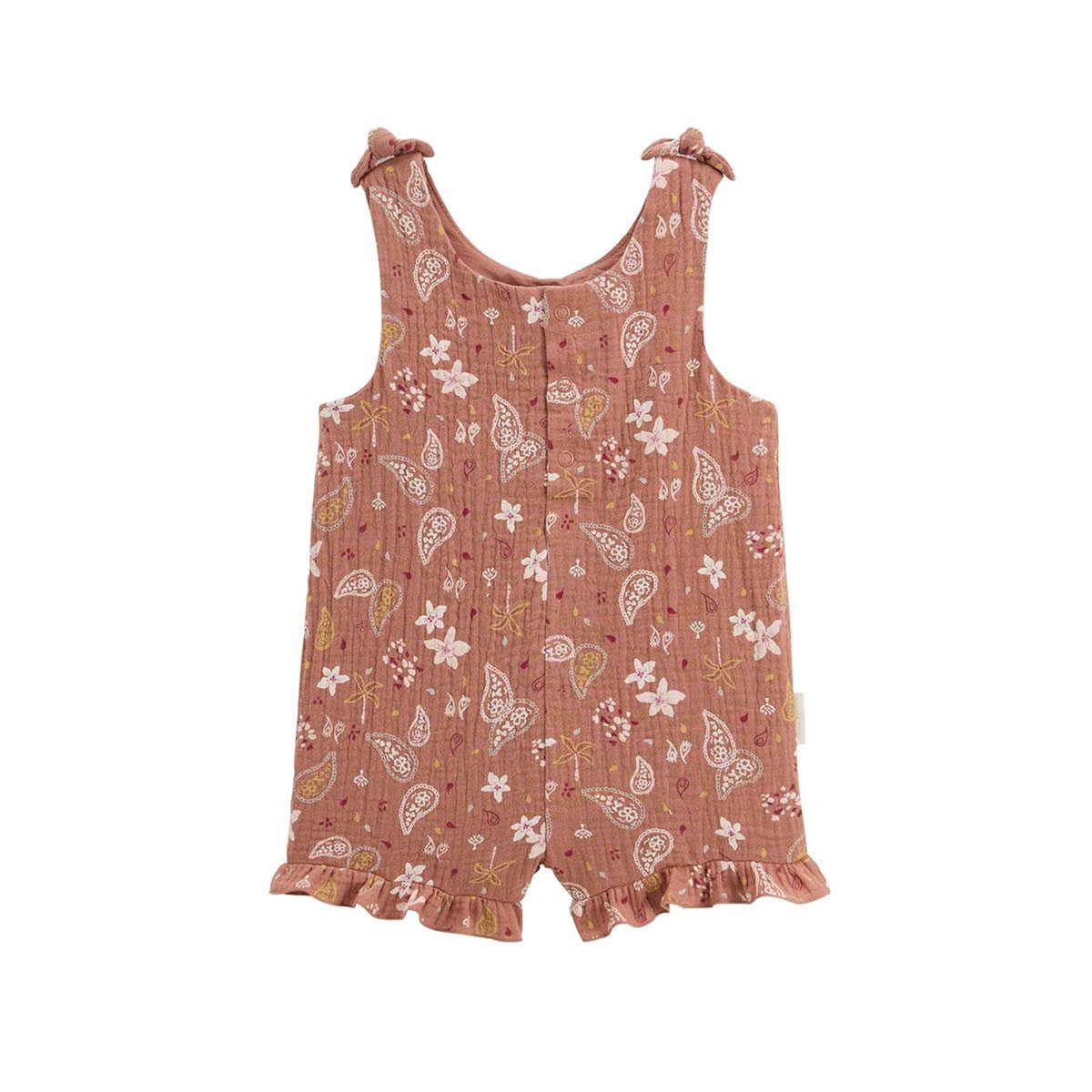 Petit Béguin Combishort bébé en gaze de coton Arizona