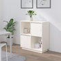 Voir la diapositive 1 : VIDAXL Buffet blanc 74x35x80 cm bois massif de pin