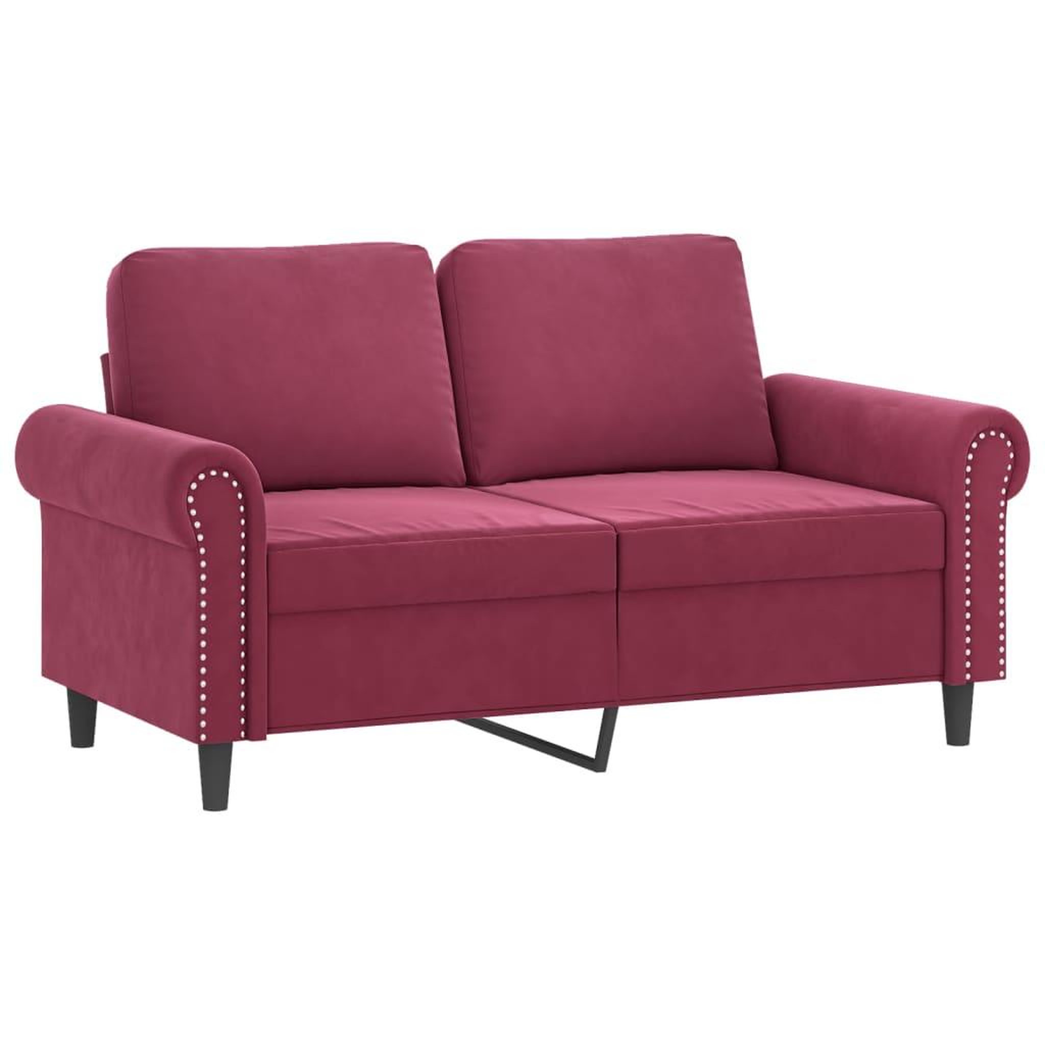 Voir la diapositive 4 : VIDAXL Ensemble de canapes 2 pcs avec coussins Rouge bordeaux Velours