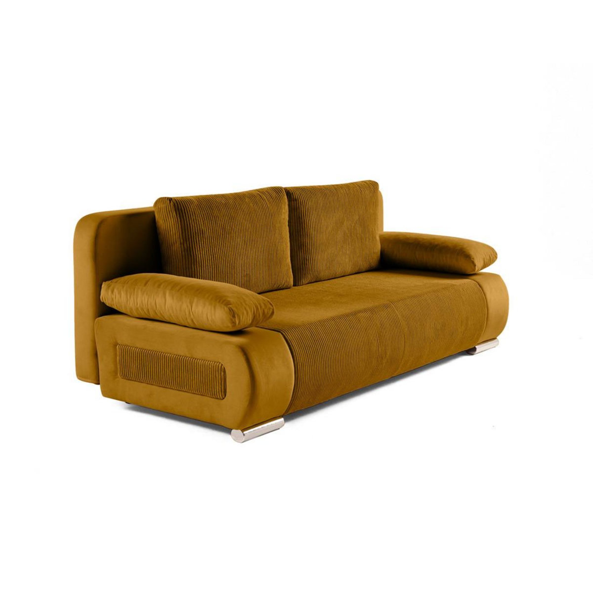 BEST MOBILIER Elio - canapé 3 places convertible - avec coffre - en velours et velours côtelé