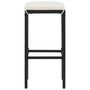 Voir la diapositive 5 : VIDAXL Tabourets de bar avec coussins lot de 3 noir resine tressee