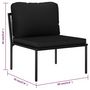 Voir la diapositive 6 : VIDAXL Salon de jardin 5 pcs avec coussins Noir PVC