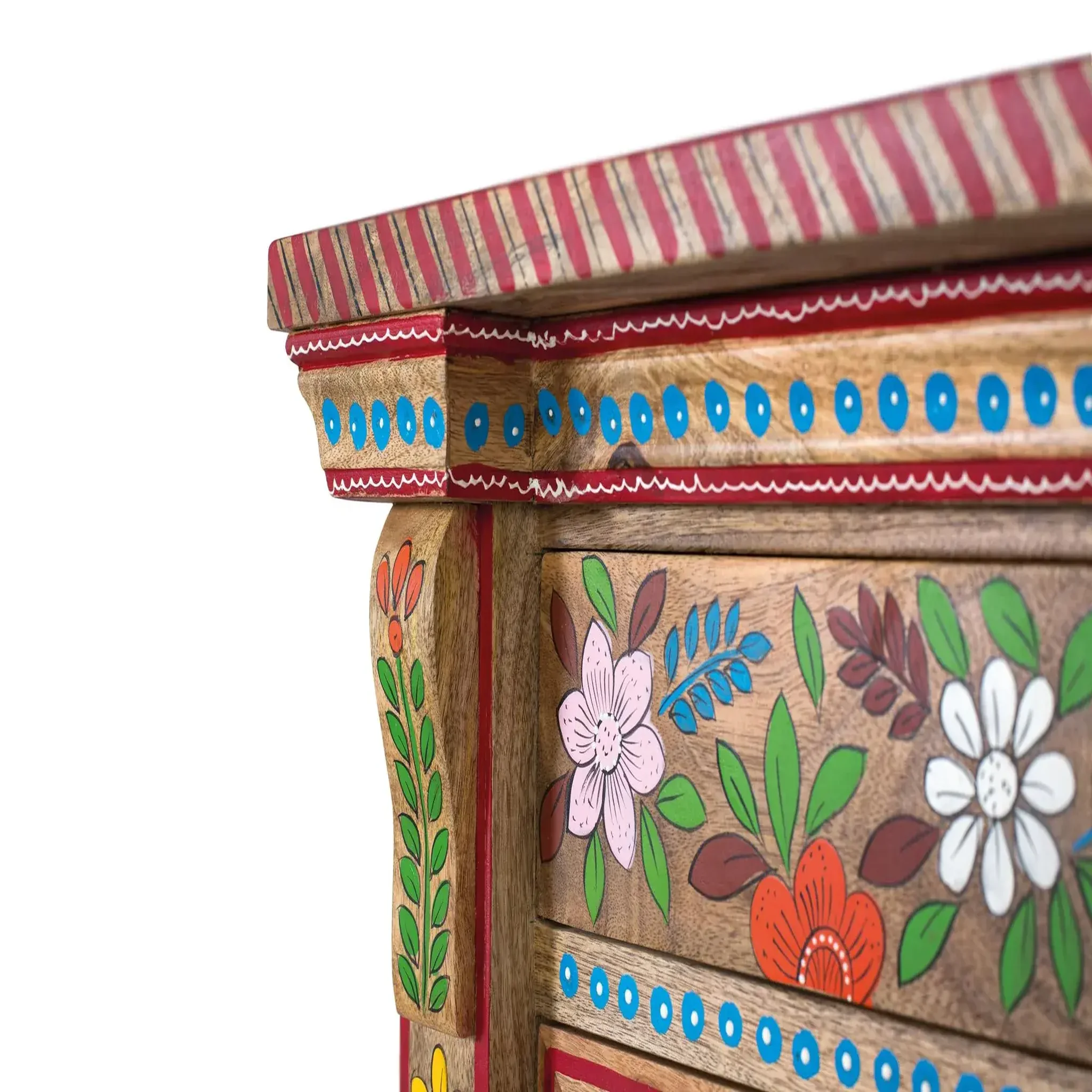 Voir la diapositive 4 : GINER Y COLOMER SL Commode en bois de manguier 92 cm style artisanal ethnique