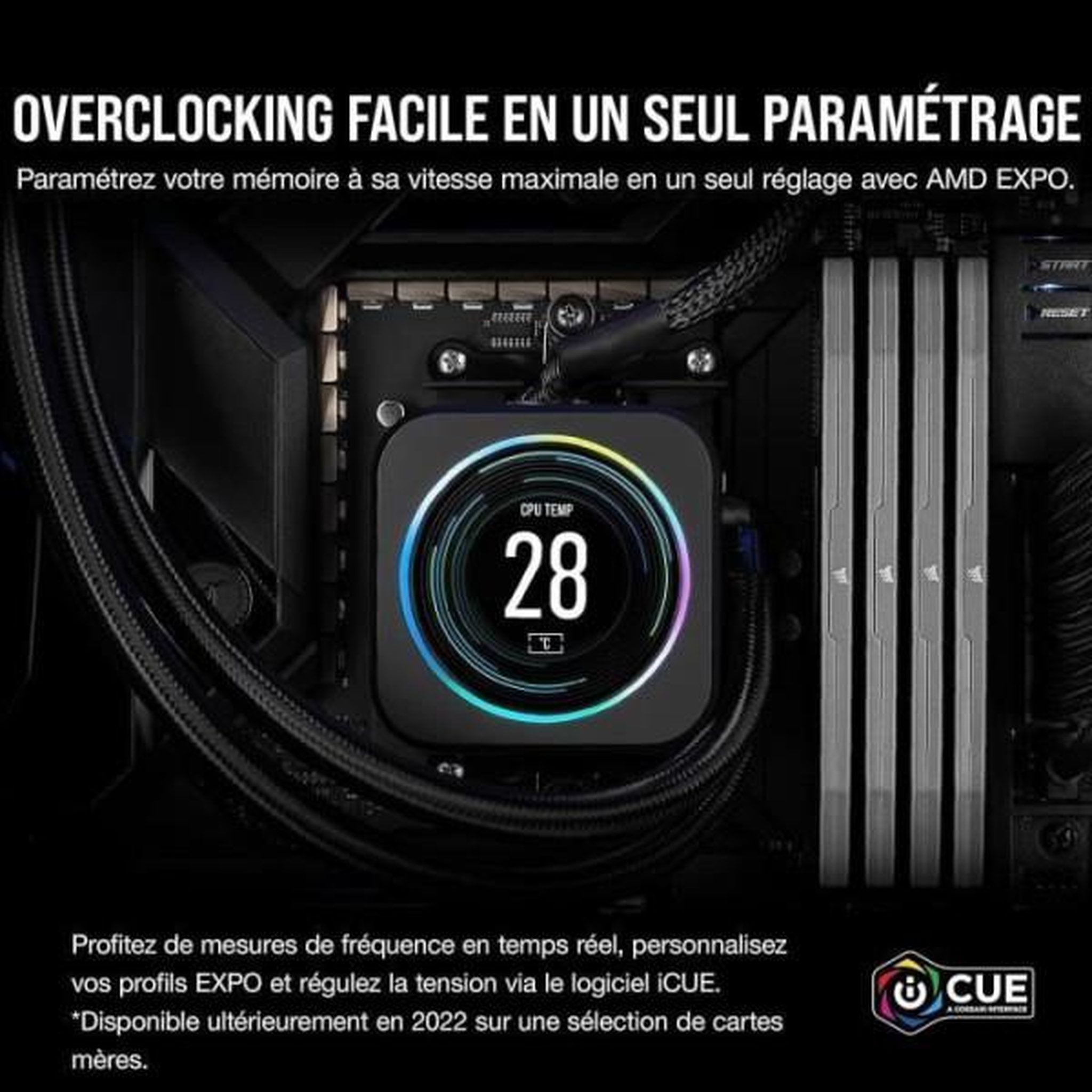 Voir la diapositive 3 : Corsair RAM DDR5 - CORSAIR - Vengeance - 64 Go - 6000 MHz - CL40 - Dual Channel