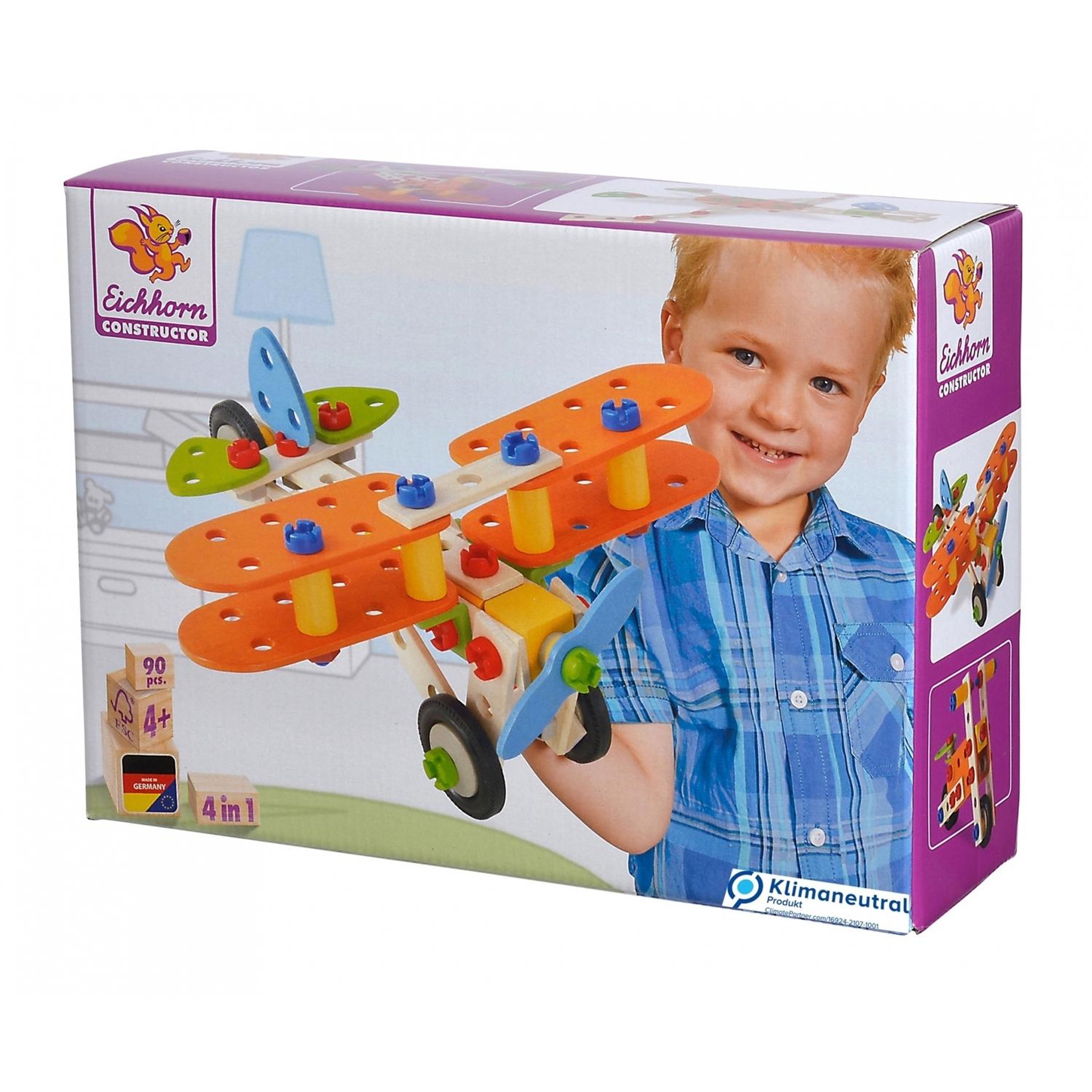 Eichhorn Eichhorn Constructor 4 en 1 Biplan 85 pièces