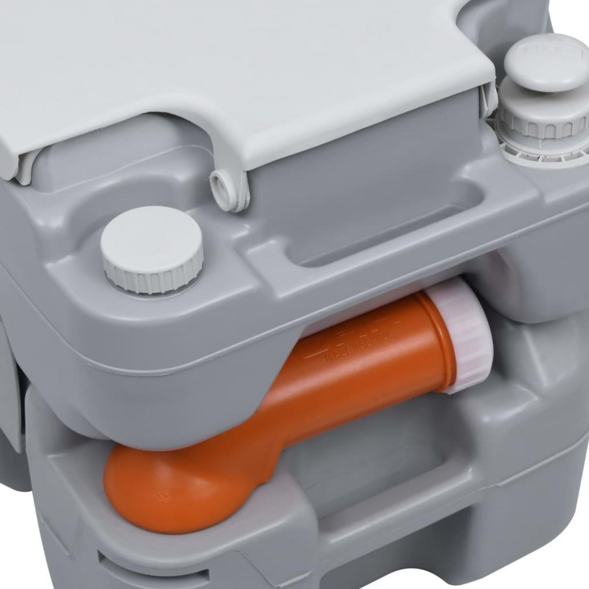 VIDAXL Toilette portable de camping Gris 20+10 L