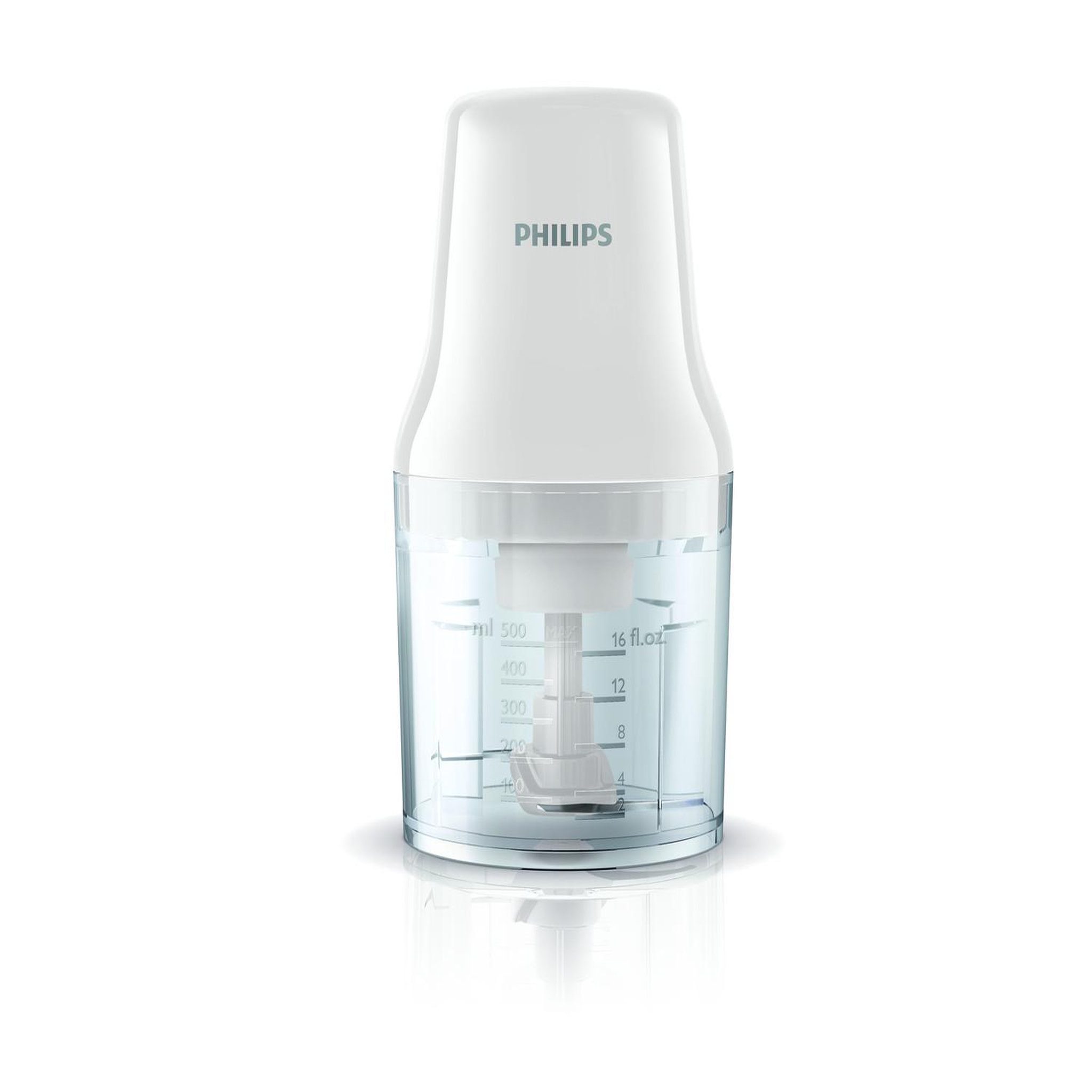 Voir la diapositive 3 : Philips Mini-hachoir 0.7l 450w blanc - hr1393/00
