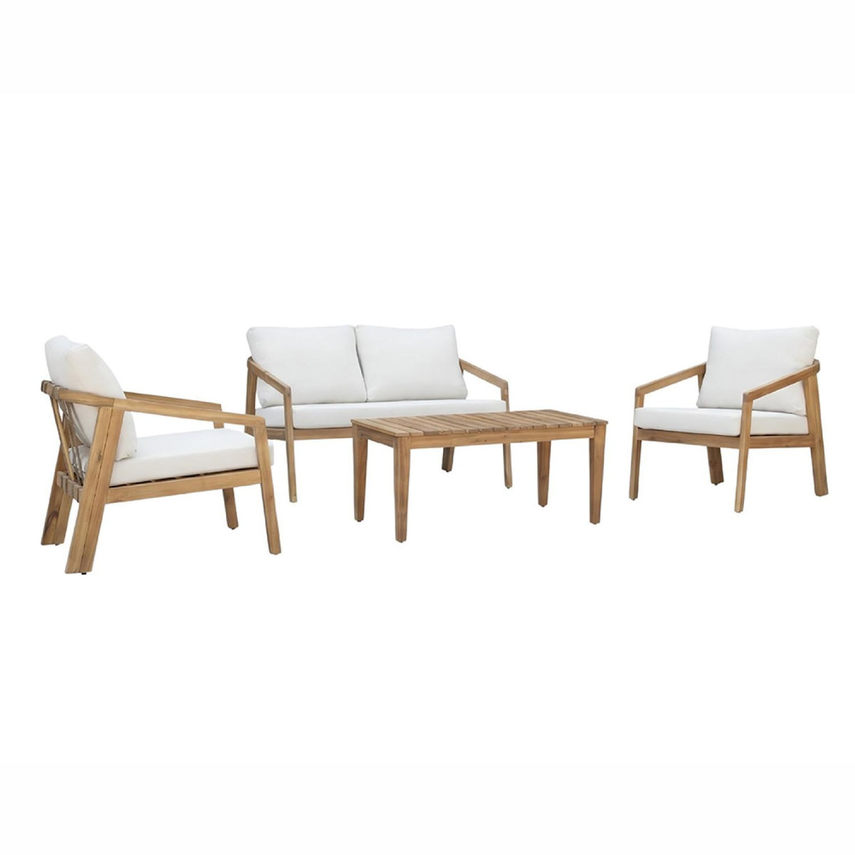 CONCEPT USINE Salon de jardin 4 places en acacia SAPA