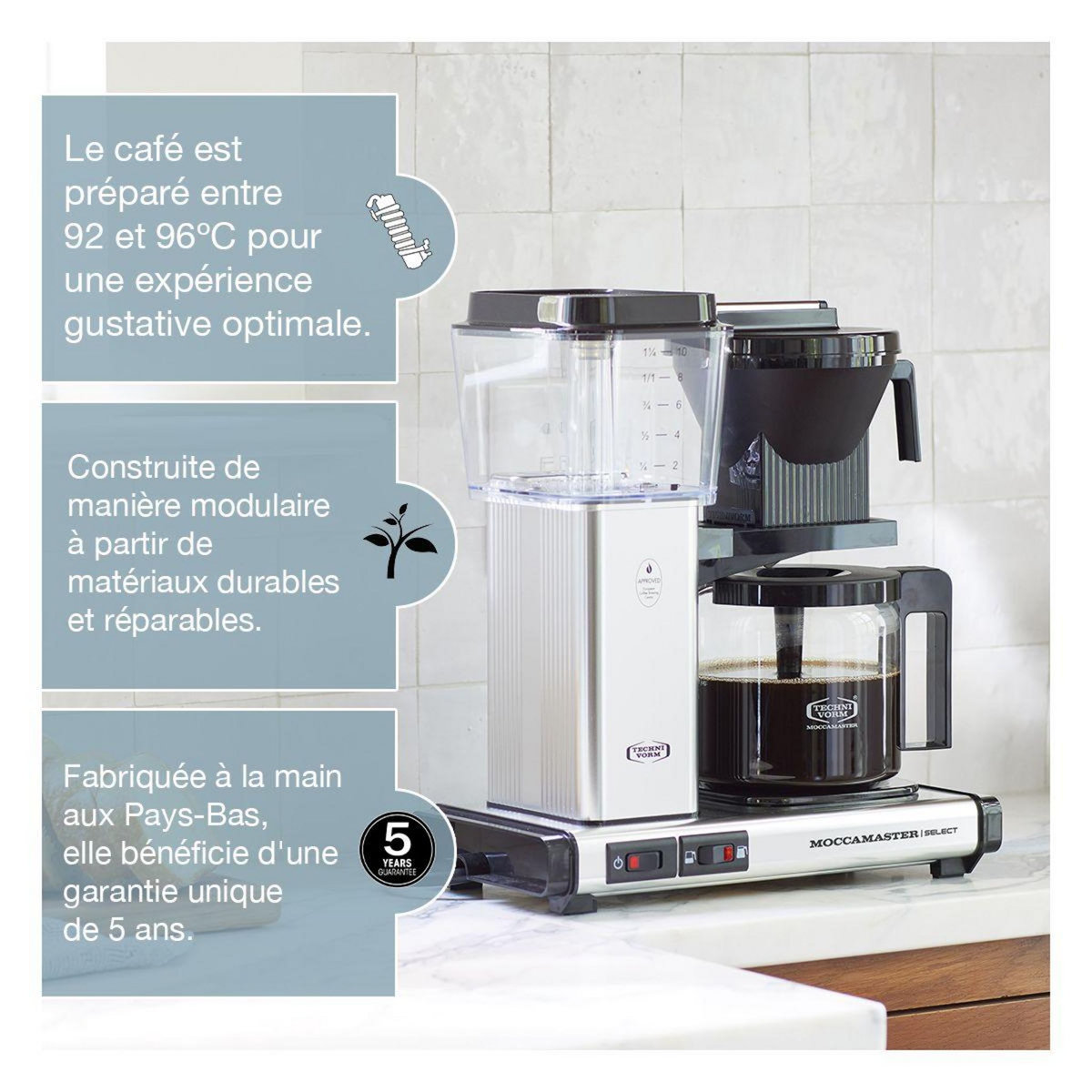 MOCCAMASTER Cafetière filtre Off-white