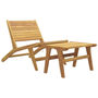 Voir la diapositive 2 : VIDAXL Chaise de jardin avec repose-pieds Bois de teck solide