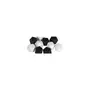 Rayher Perles en silicone Hexagone, 14mm ø, noir / blanc, 10 pces