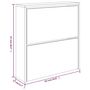 Voir la diapositive 6 : VIDAXL Armoire a chaussures miroir 2 niveaux Sonoma gris 63x17x67 cm