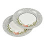 Voir la diapositive 1 : Paris Prix Lot de 6 Assiettes en Carton  Branche Sapin  18cm Gris