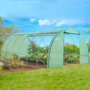 Voir la diapositive 2 : ID MARKET Serre tunnel de jardin 4 saisons 18M² verte gamme maraîchère CRIMÉE 6x3M