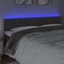 Voir la diapositive 3 : VIDAXL Tete de lit a LED Gris fonce 200x5x78/88 cm Velours