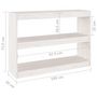 Voir la diapositive 6 : VIDAXL Bibliotheque/Separateur de piece Blanc 100x30x71,5cm Pin massif