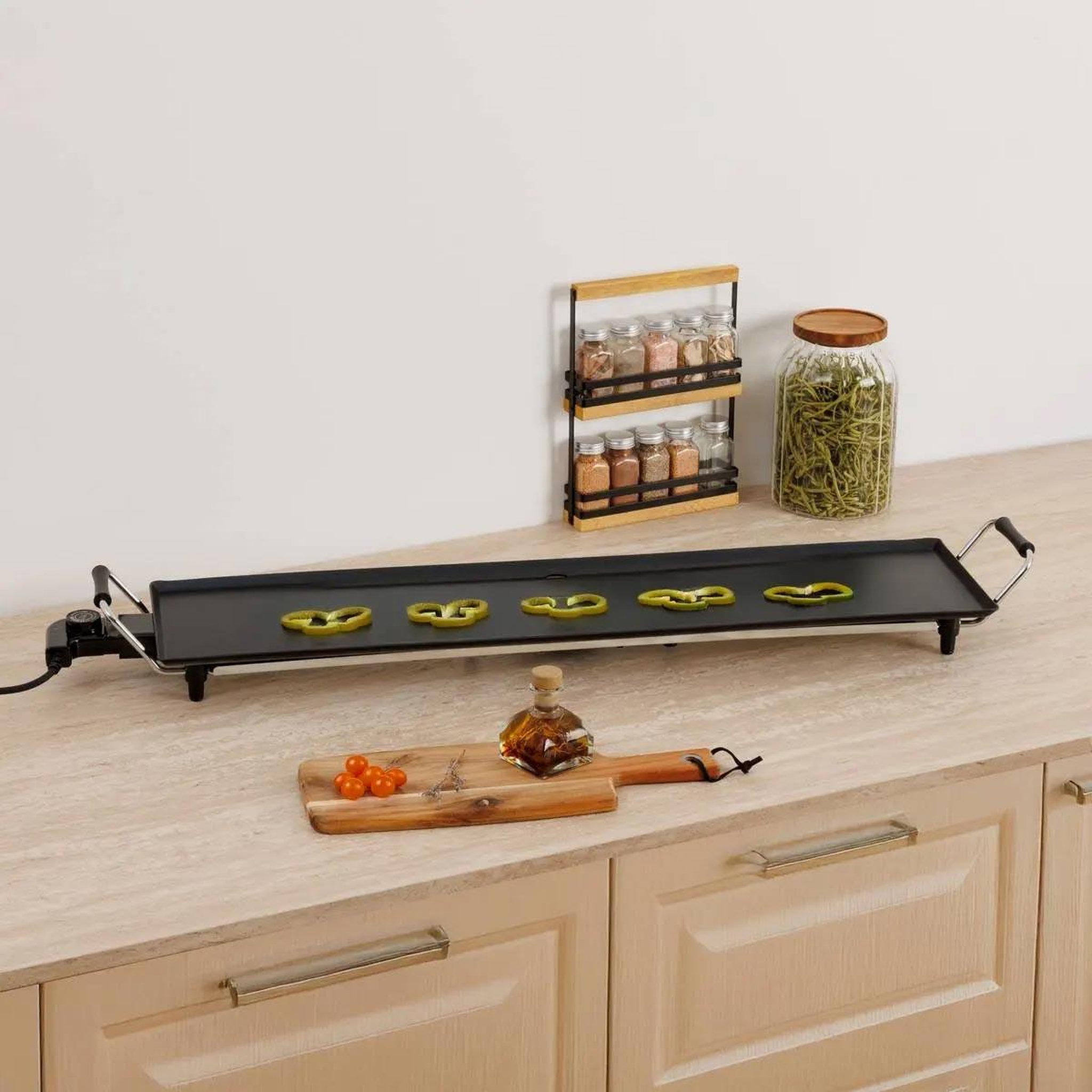 Voir la diapositive 4 : FIVE Plancha électrique  cuisson  96cm noir