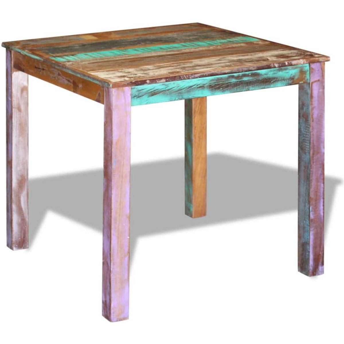 VIDAXL Table de salle a manger Bois de recuperation massif 80x82x76 cm