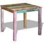 Voir la diapositive 3 : VIDAXL Table de salle a manger Bois de recuperation massif 80x82x76 cm