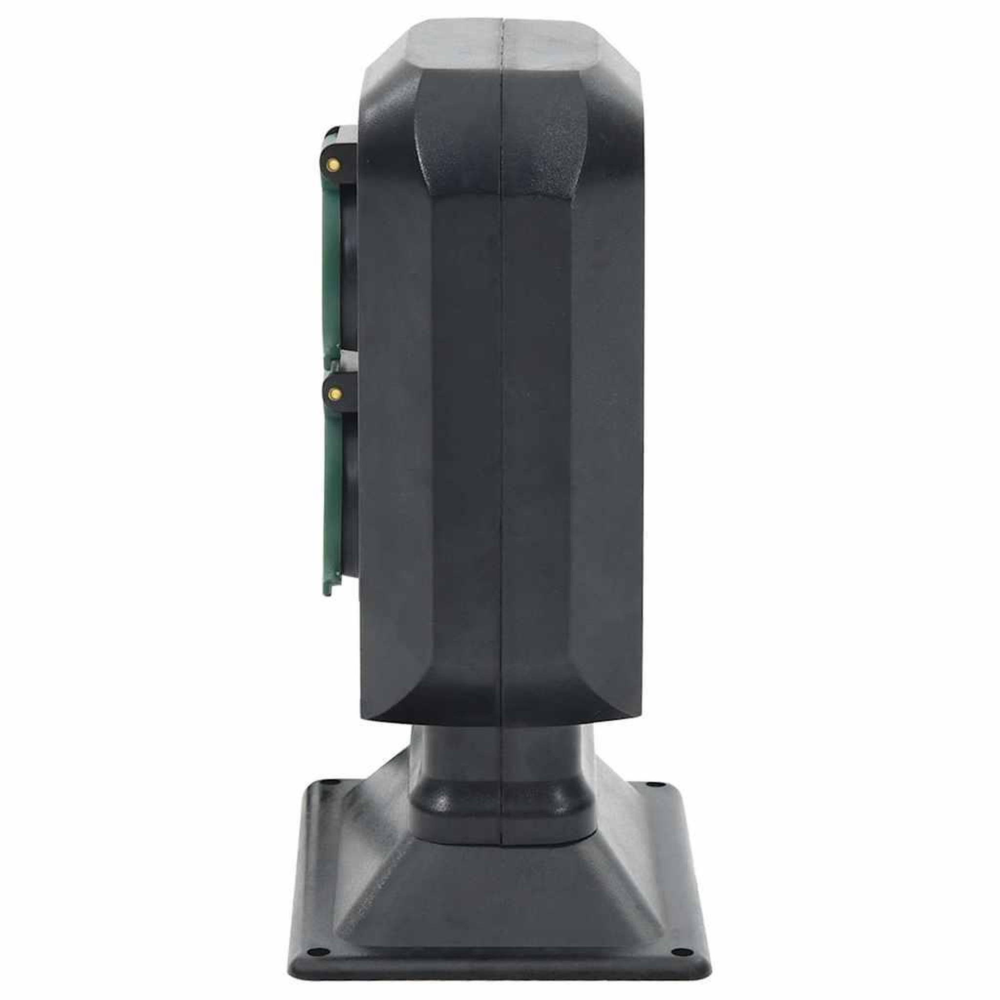 Voir la diapositive 3 : VIDAXL Prise d'exterieur avec piquet a 2 voies noir vert 15,5x11x24 cm