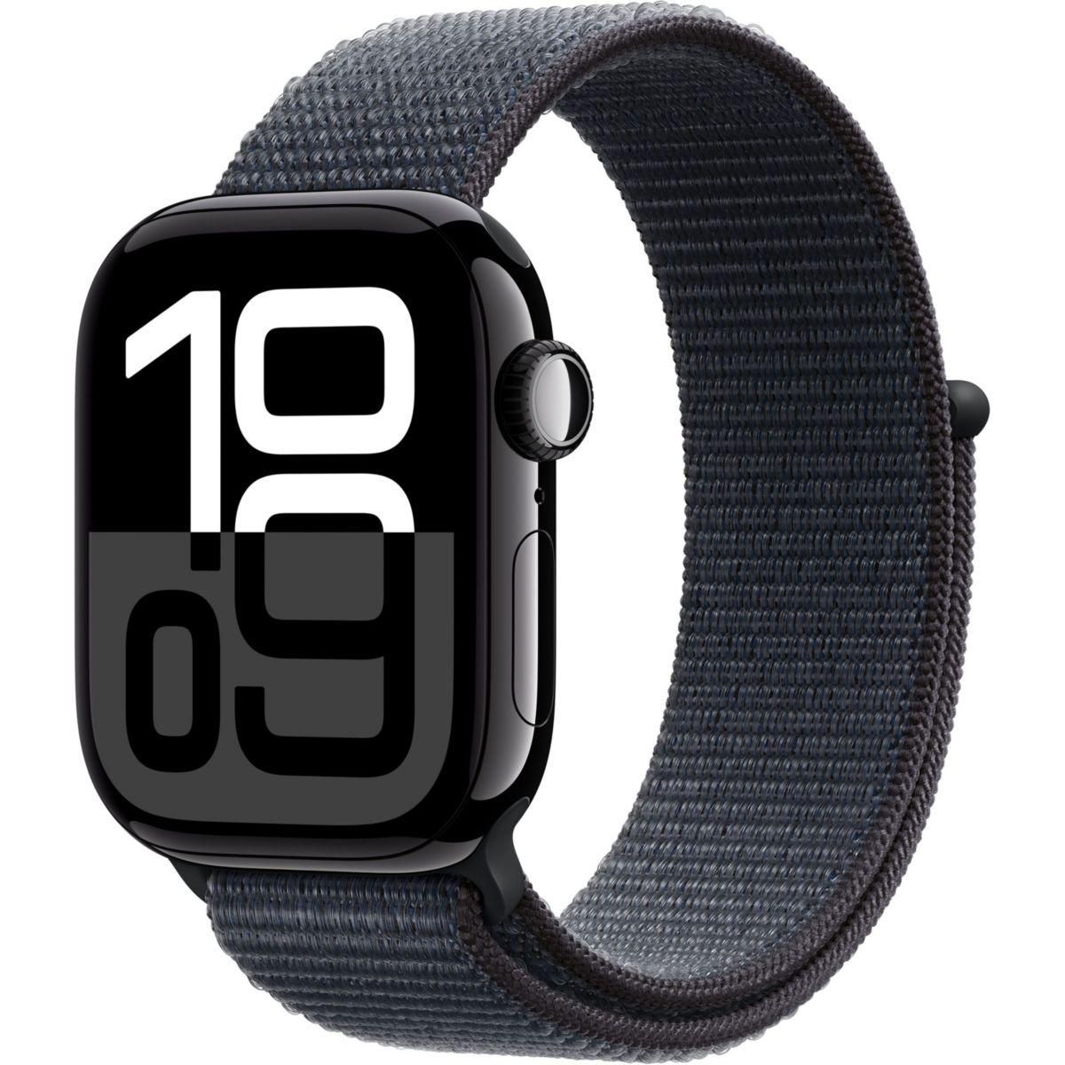 APPLE Montre connectée Serie 10 46mm Alu/Noir Loop Cellular