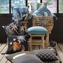Voir la diapositive 5 : Paris Prix Housse de Coussin Déco  Kansas  40x40cm Bleu
