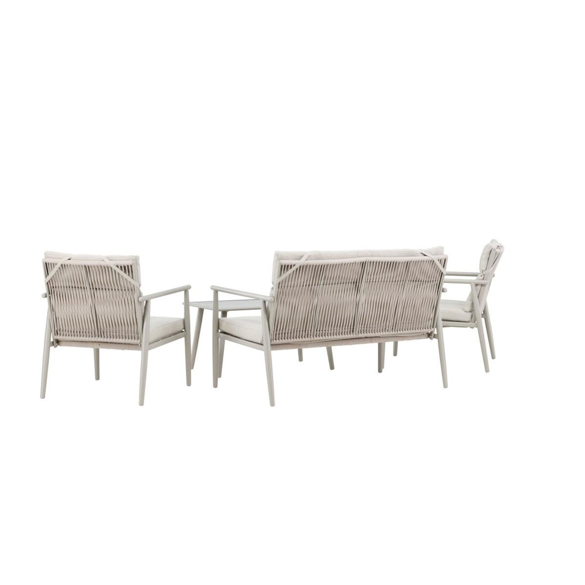 Paris Prix Salon de Jardin 4 Places  Mazzaro  120cm Beige