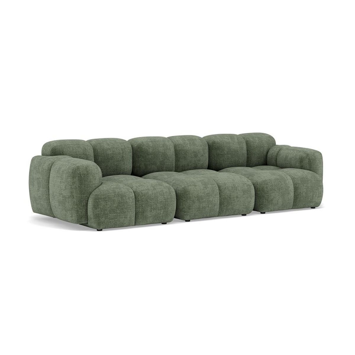 LISA DESIGN Grace - canapé modulable 3 places en velours texturé