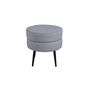Voir la diapositive 2 : Venture Home Venture Home Pouf Pot 40x40x40 cm Velours cotele Noir et gris