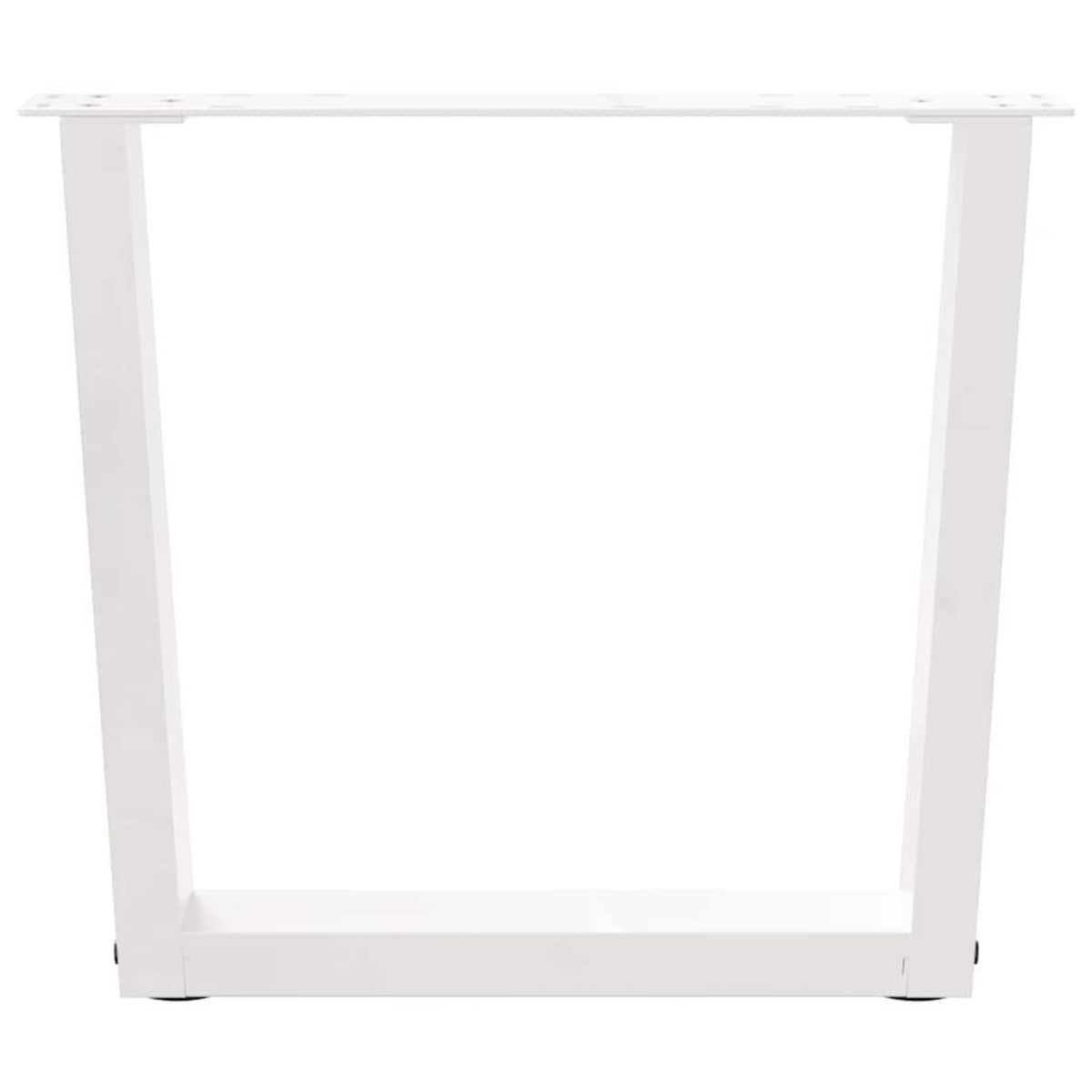 VIDAXL Pieds de table a manger forme V 2pcs blanc 60x(42-43,3)cm acier
