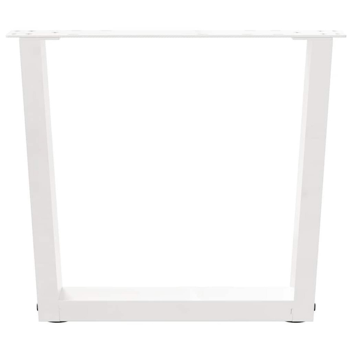 VIDAXL Pieds de table a manger forme V 2pcs blanc 60x(42-43,3)cm acier