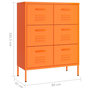 Voir la diapositive 6 : VIDAXL Armoire a tiroirs Orange 80x35x101,5 cm Acier