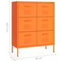 Voir la diapositive 6 : VIDAXL Armoire a tiroirs Orange 80x35x101,5 cm Acier
