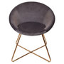 Voir la diapositive 2 : The Home Deco Factory Fauteuil de salon en velours Karl
