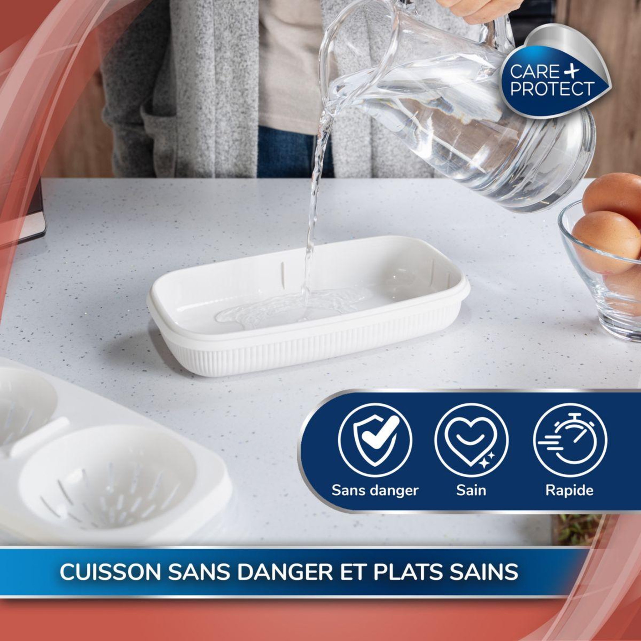 Voir la diapositive 3 : CARE PROTECT Cuiseur à oeuf cuiseur a oeuf