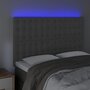 Voir la diapositive 3 : VIDAXL Tete de lit a LED Gris clair 144x5x118/128 cm Velours