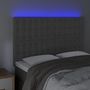 Voir la diapositive 3 : VIDAXL Tete de lit a LED Gris clair 144x5x118/128 cm Velours